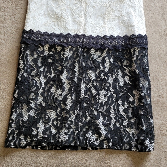 Maggy London drop waist sleeveless lace shift mini dress size 2 - Picture 11 of 14